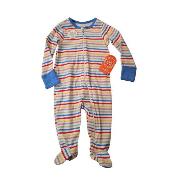 wonder nation Other - NWT Wonder Nation Baby Zip Front Footed Sleep N Play Pajamas Size 6-9 Months